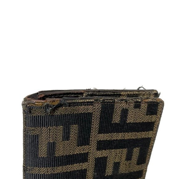 FENDI Zucca 8m0009 Beige Black Jacquard - Long Wallet - Picture 5 of 13
